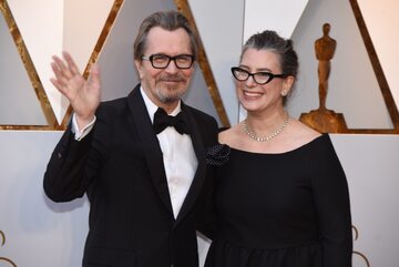 Gary Oldman i jego żona Gisele Schmidt