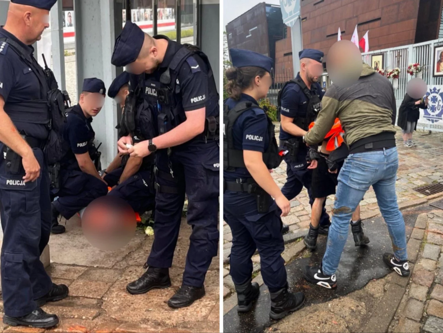 Zatrzymania pod Bramą nr 2 Stoczni Gdańskiej. Wśród aresztowanych były działacz „Solidarności”