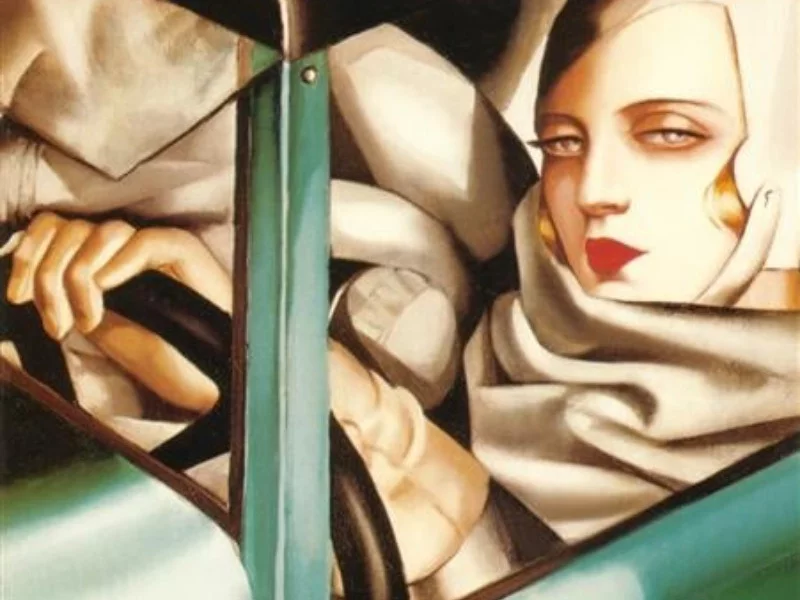 „Autoportret w zielonym Bugatti”, Tamara Łempicka