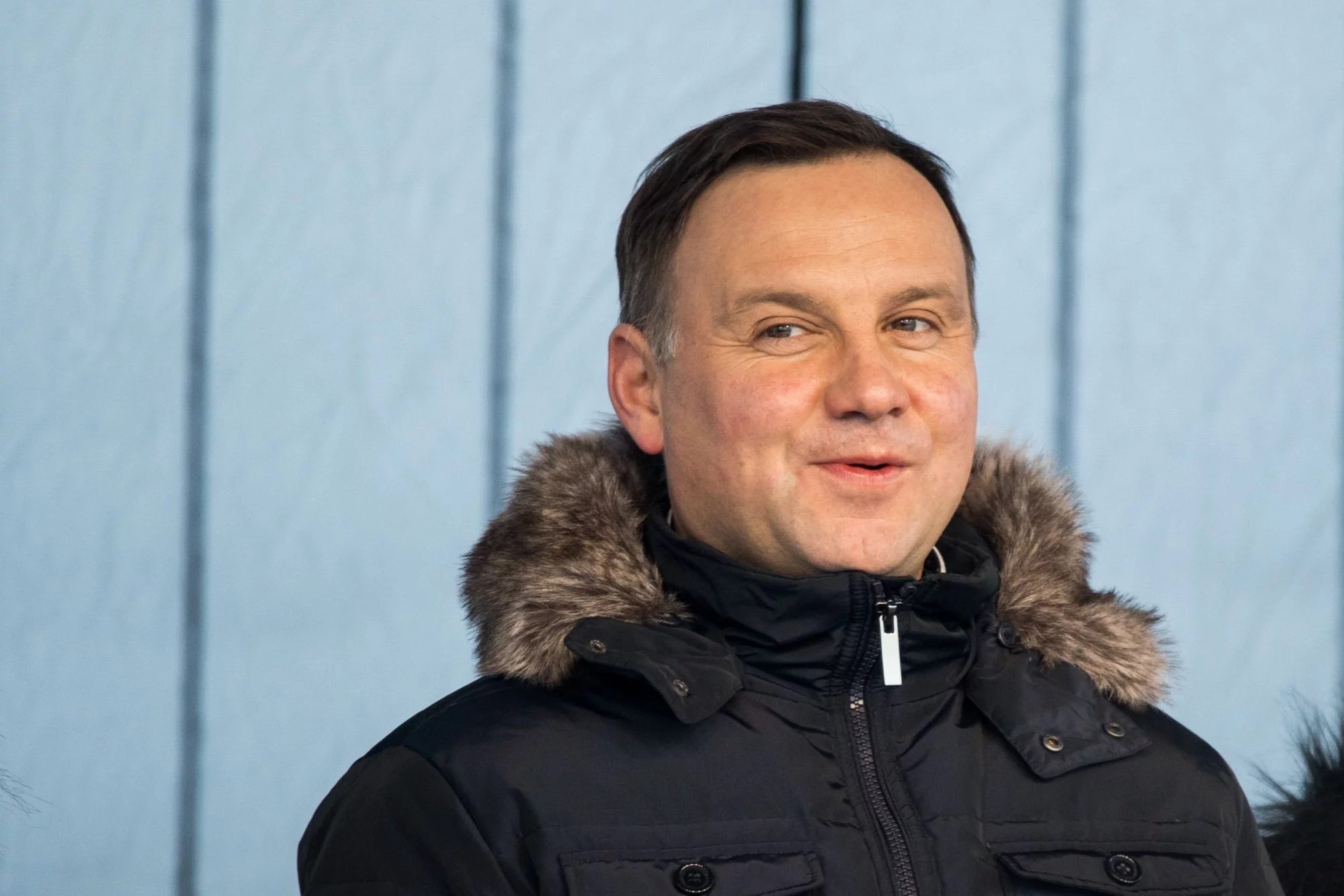 Andrzej Duda podczas charytatywnych zawodów w Zakopanem, 22 stycznia 2017 r.