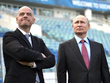 Gianni Infantino i Władimir Putin