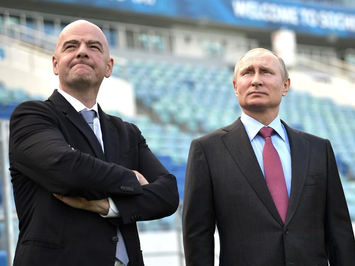 Gianni Infantino i Władimir Putin