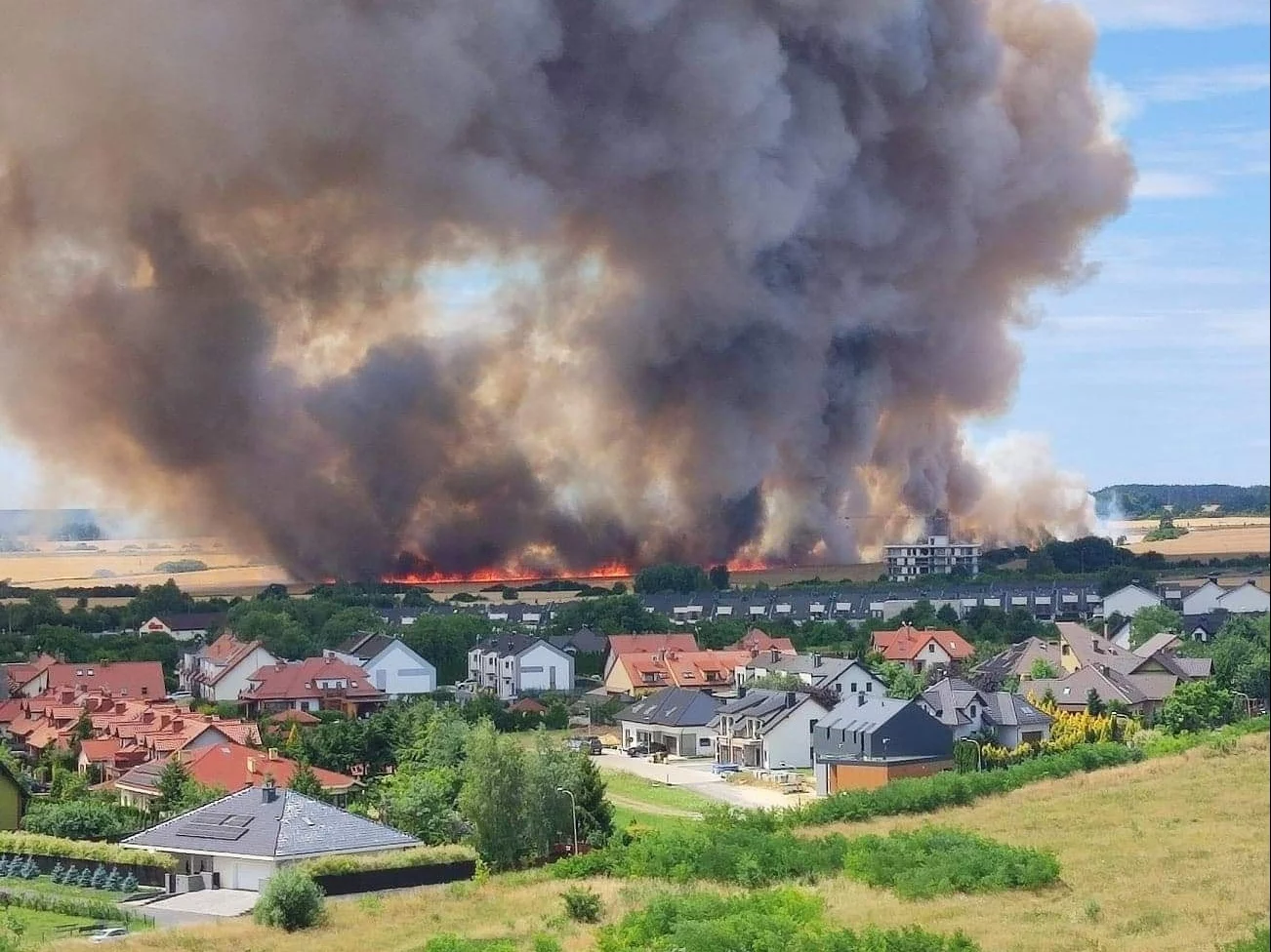 Pożar w Lubinie