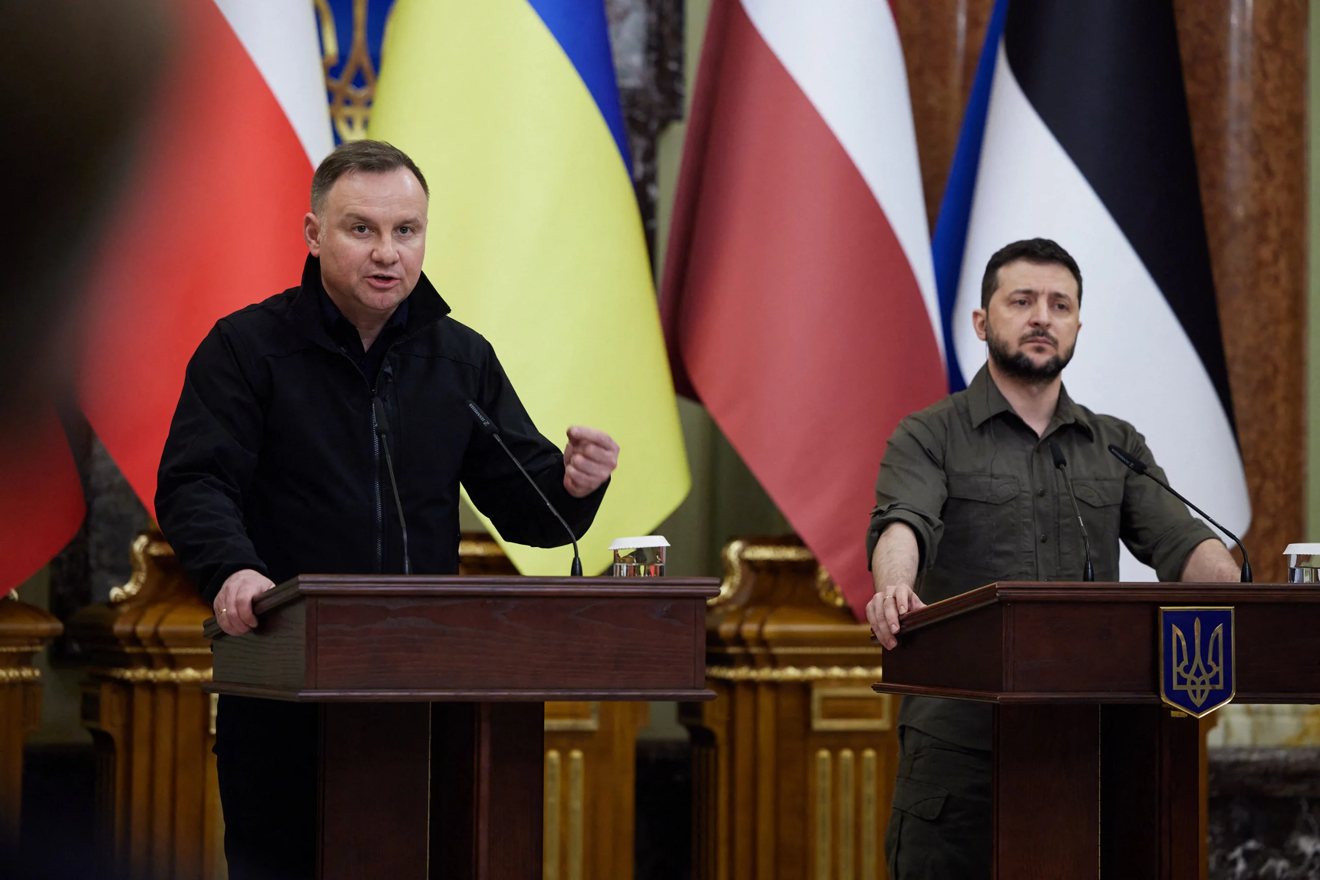 Andrzej Duda i Wołodymyr Zełenski