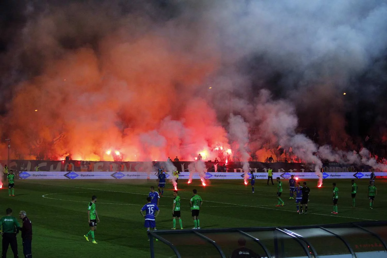 Kadr z meczu Ruch Chorzów - Górnik Łęczna