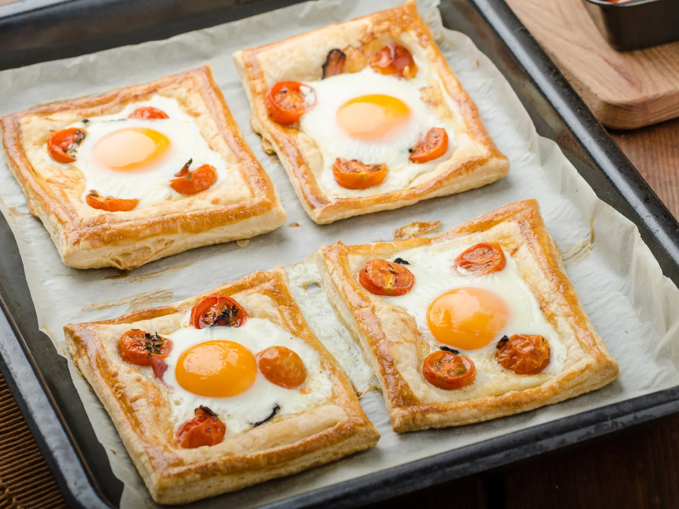 Ciasto francuskie z jajkiem