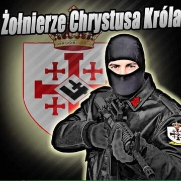 Grafika reklamująca „Żołnierzy Chrystusa Króla”