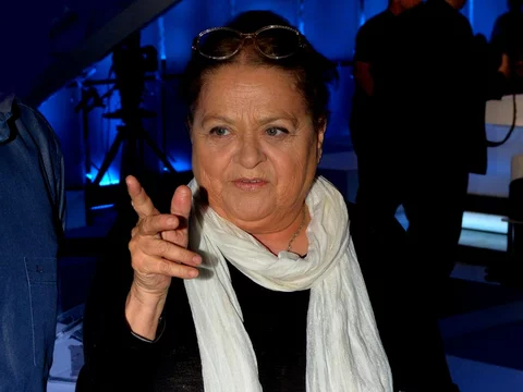 Grażyna Zielińska w 2015 roku w studiu TVP