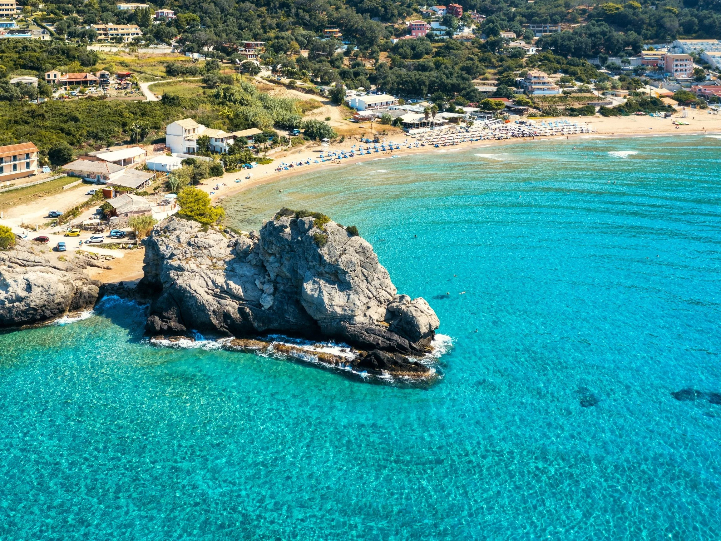 Plaża Glyfada na Korfu