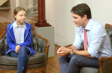 Greta Thunberg i Justin Trudeau