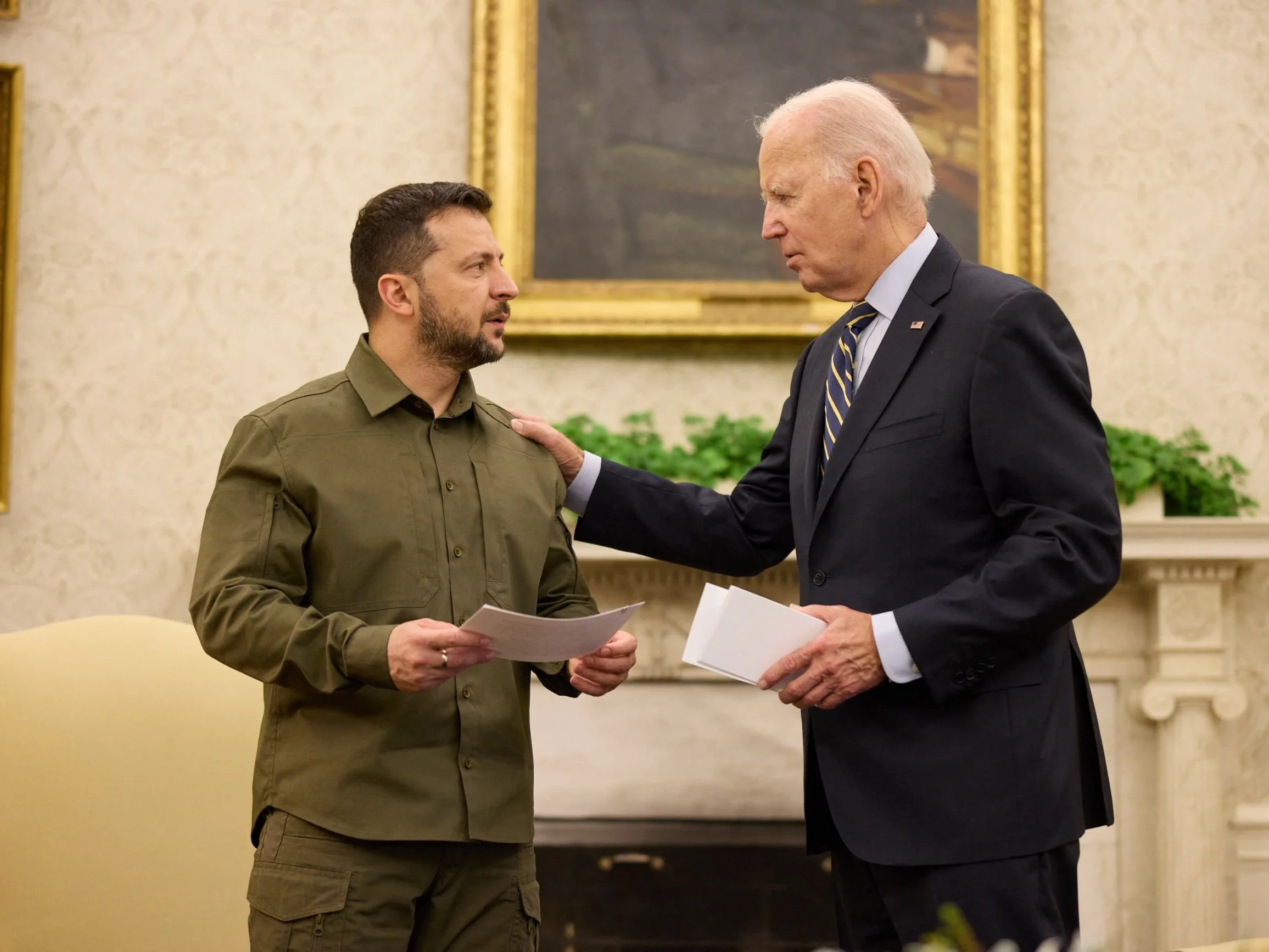 Wołodymyr Zełenski i Joe Biden