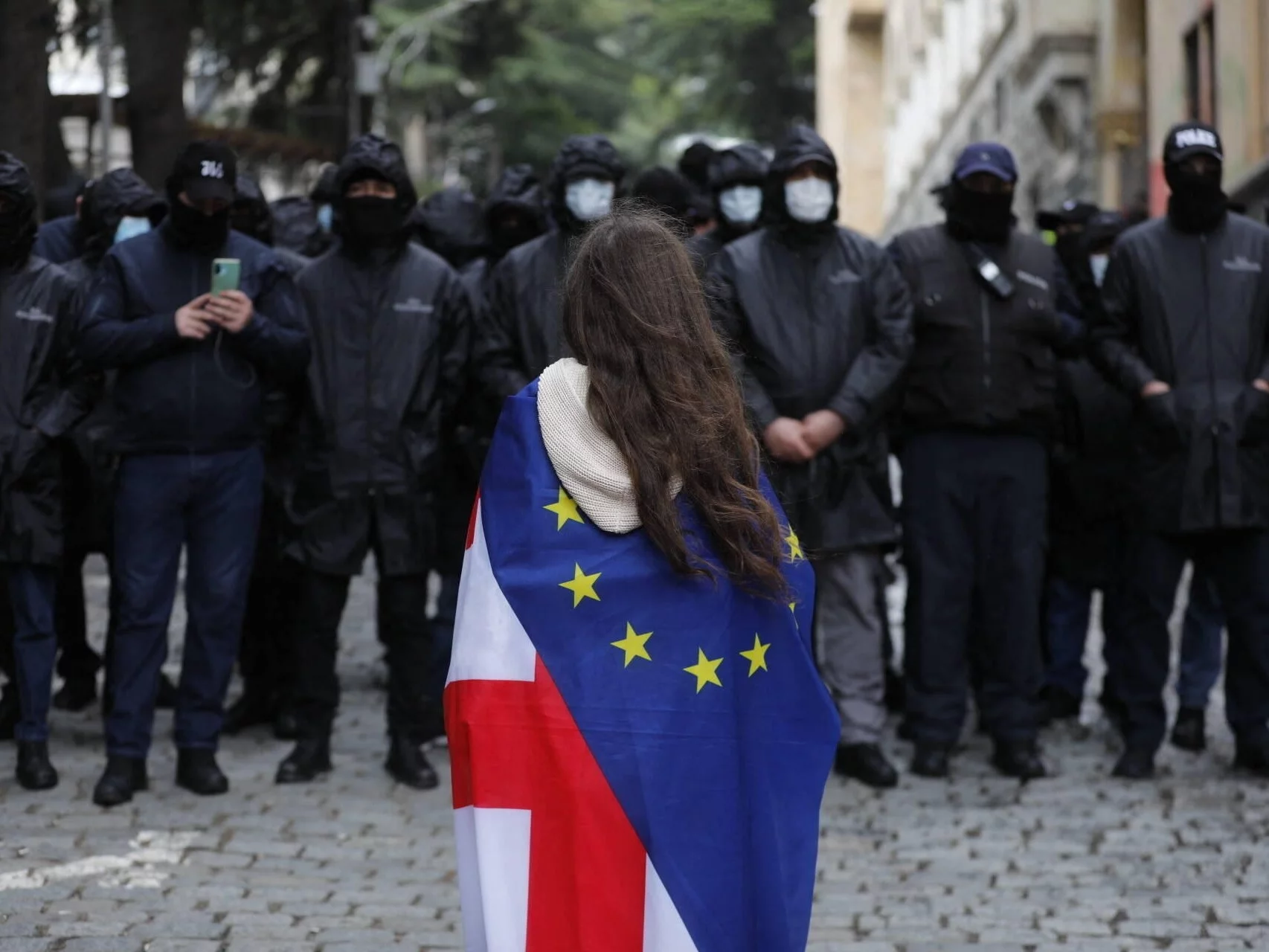 Protest w Tbilisi z 14 maja