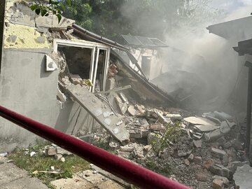 Gruzy budynku po wybuchu w Dąbrowie Górniczej