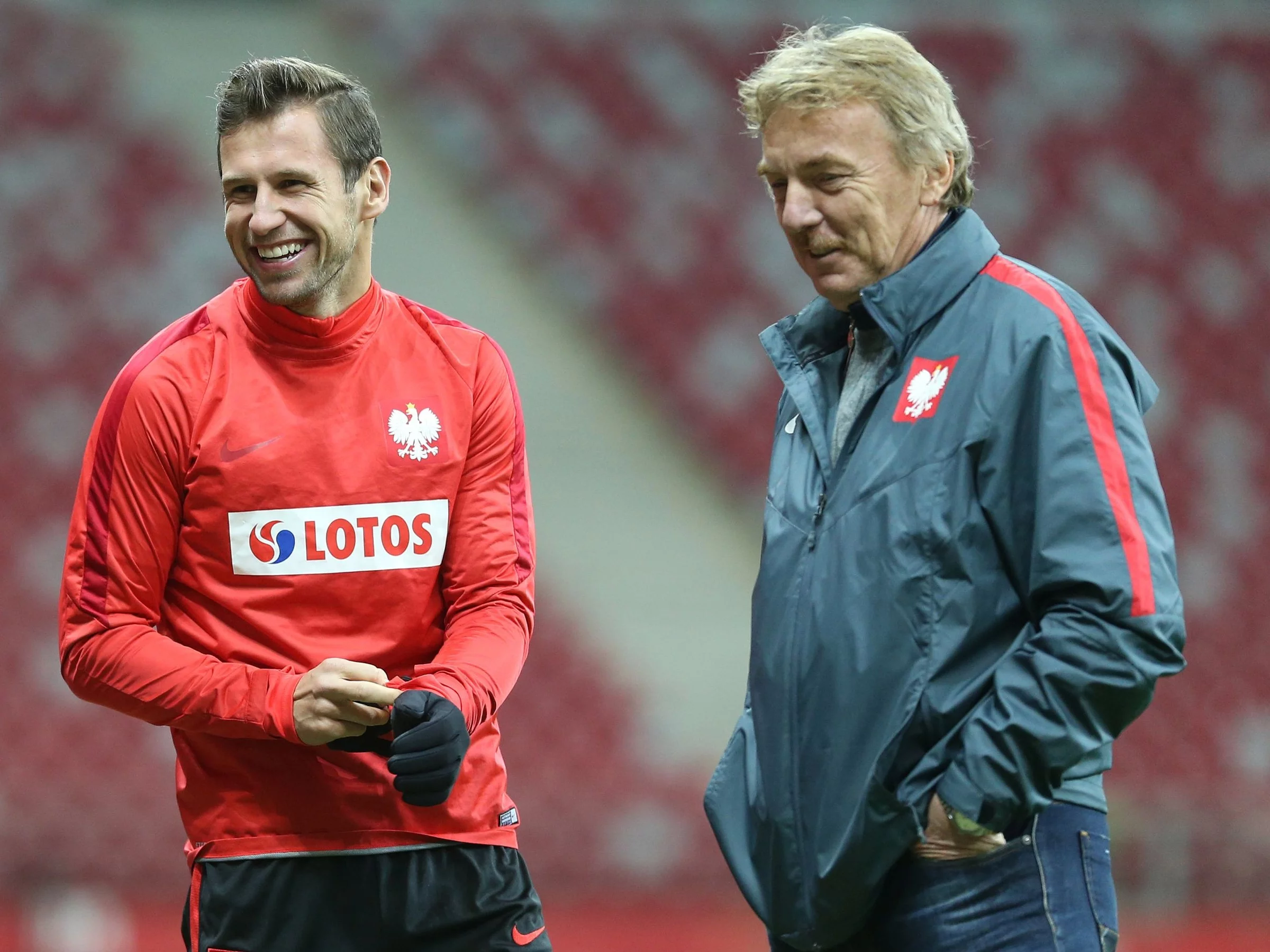 Grzegorz Krychowiak i Zbigniew Boniek w 2016 roku