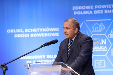 Grzegorz Schetyna podczas konwencji wyborczej