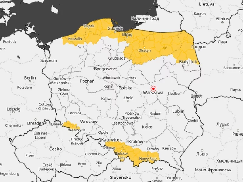 Prognoza zagrożeń meteorologicznych – zawieje śnieżne i opady śniegu