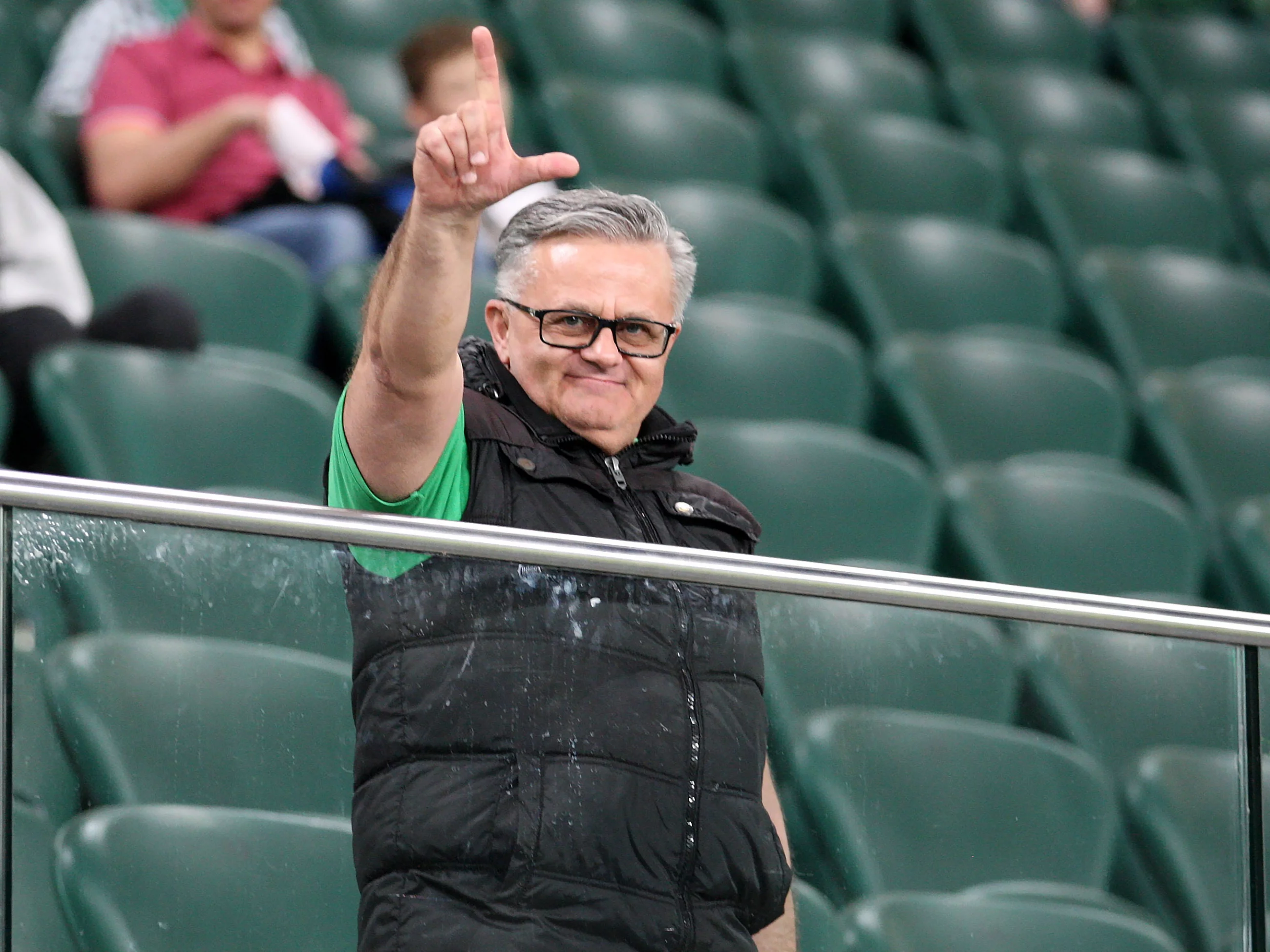 Wojciech Hadaj na stadionie Legii Warszawa