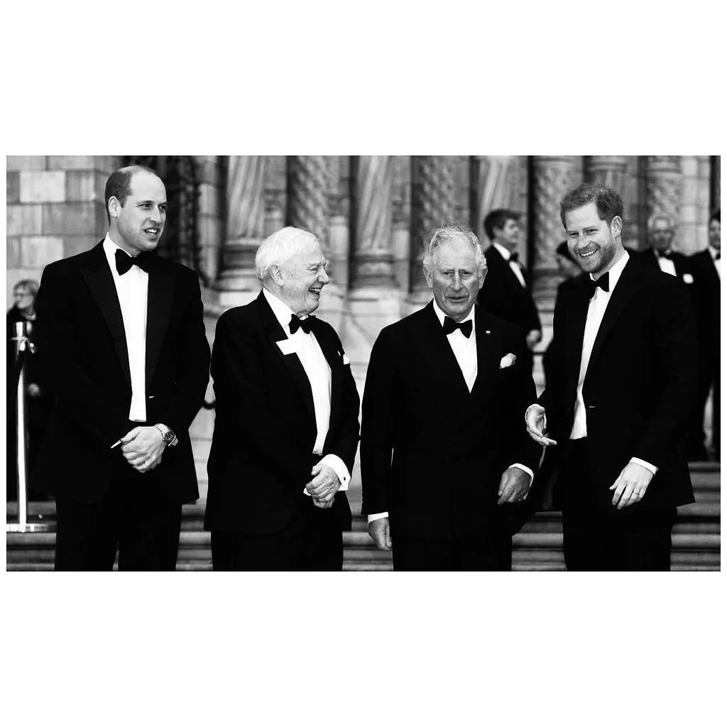 Książę William, książę Karol i książę Harry