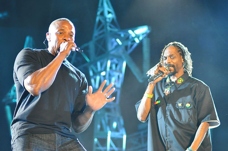 Dr Dre i Snoop Dogg w 2012 roku