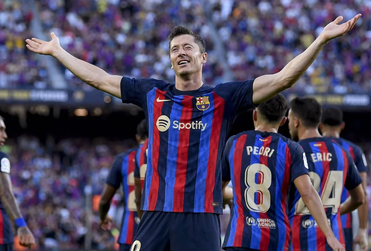 Robert Lewandowski na Camp Nou