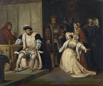 Hentyk VIII i Katarzyna Aragońska na XIX-wiecznym obrazie