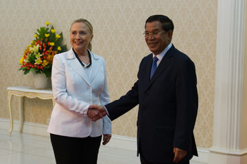 Hillary Clinton i Hun Sen