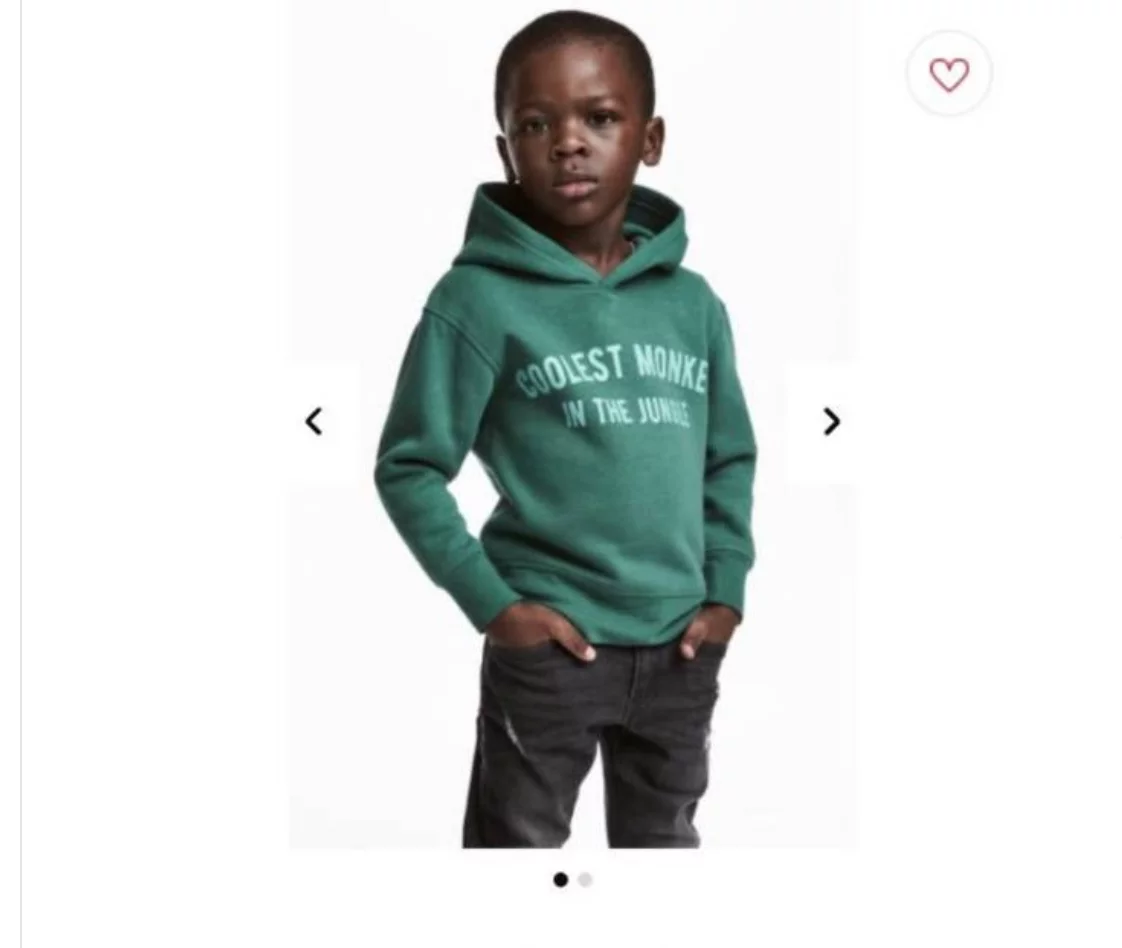 Zdjęcie, które pojawiło się na stronie H&M