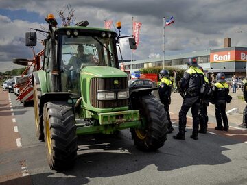 Holenderscy rolnicy protestują