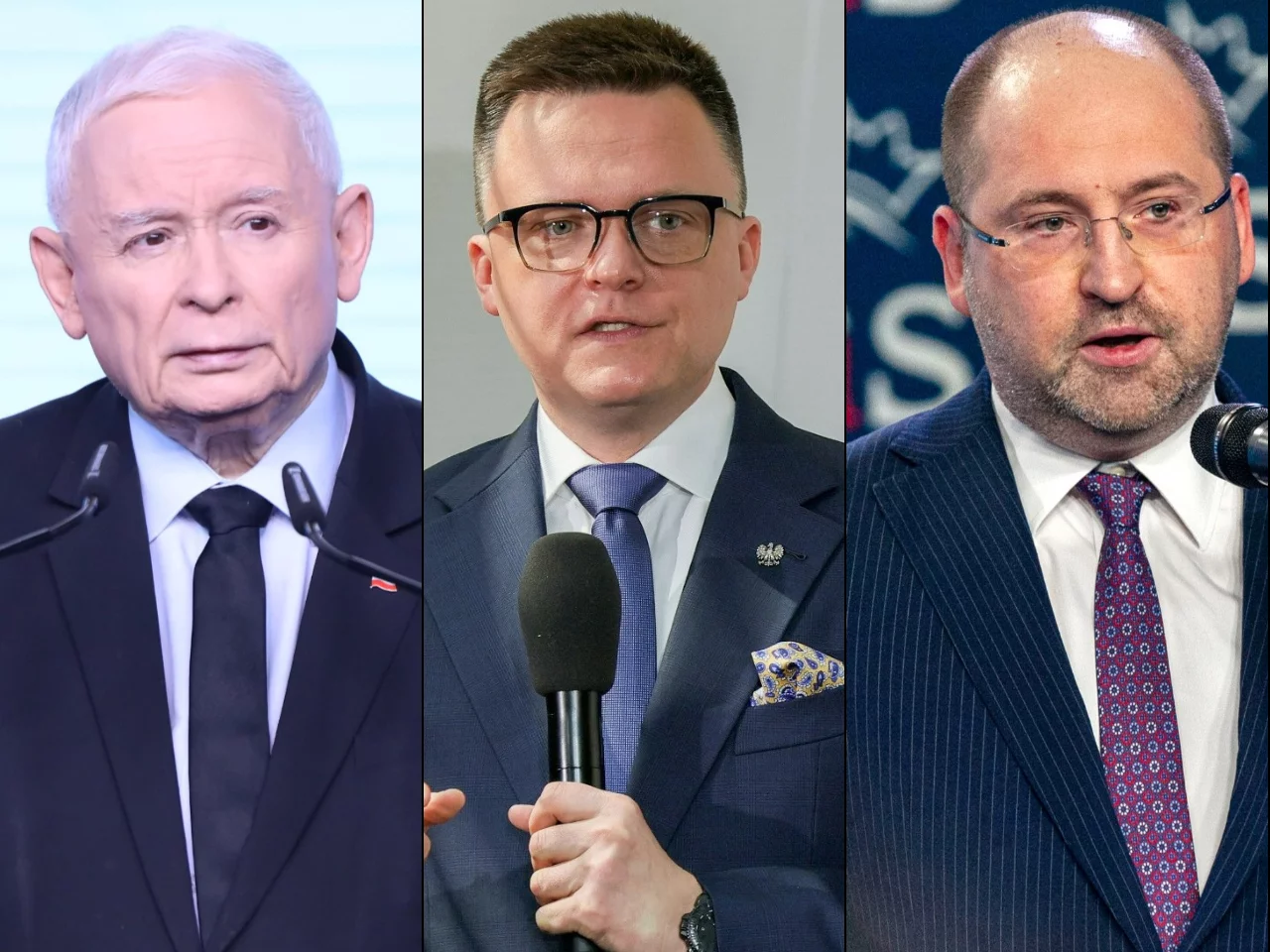 Jarosław Kaczyński, Szymon Hołownia, Adam Bielan