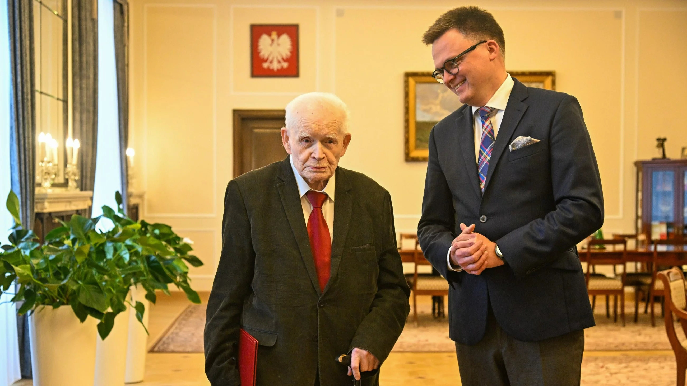 Prof. Adam Strzembosz i Szymon Hołownia