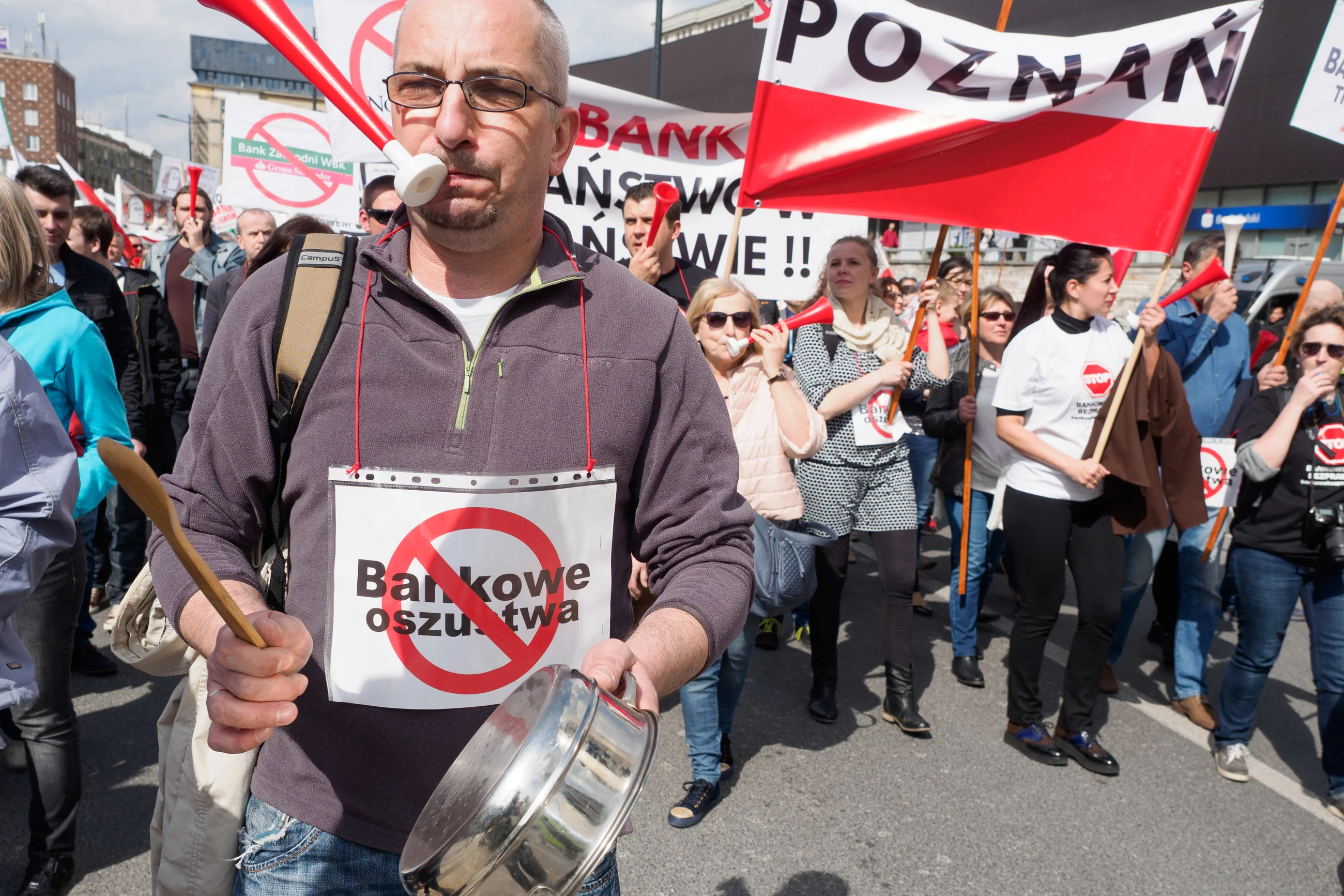 Protestujący frankowicze