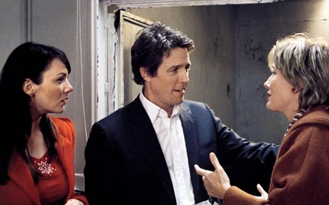 Hugh Grant w filmie "Love actually"