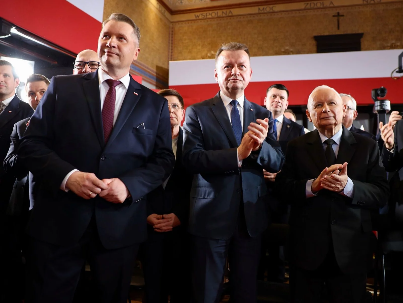 Przemysław Czarnek, Mariusz Błaszczak i Jarosław Kaczyński