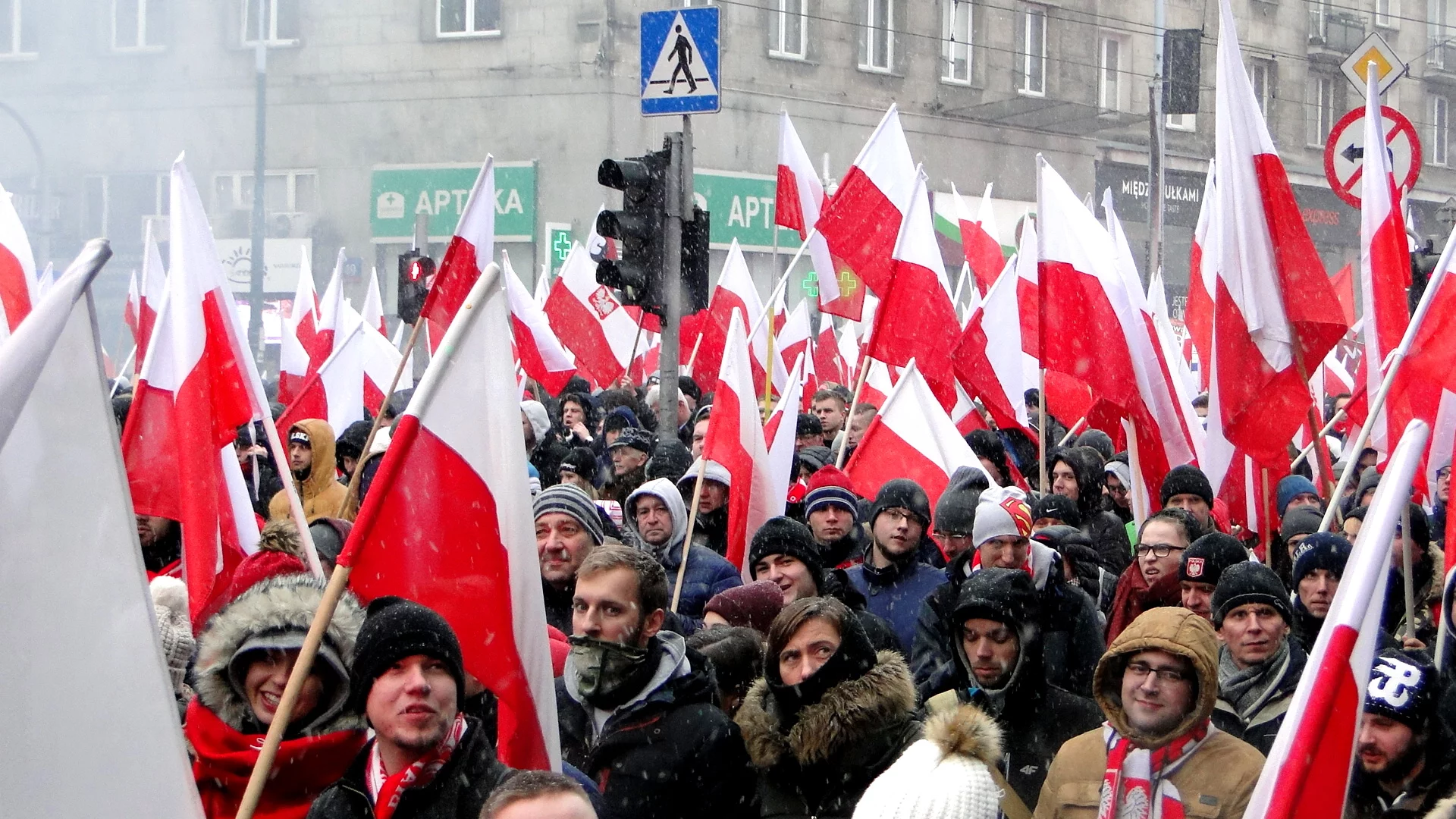 Uczestnicy Marszu Niepodległości