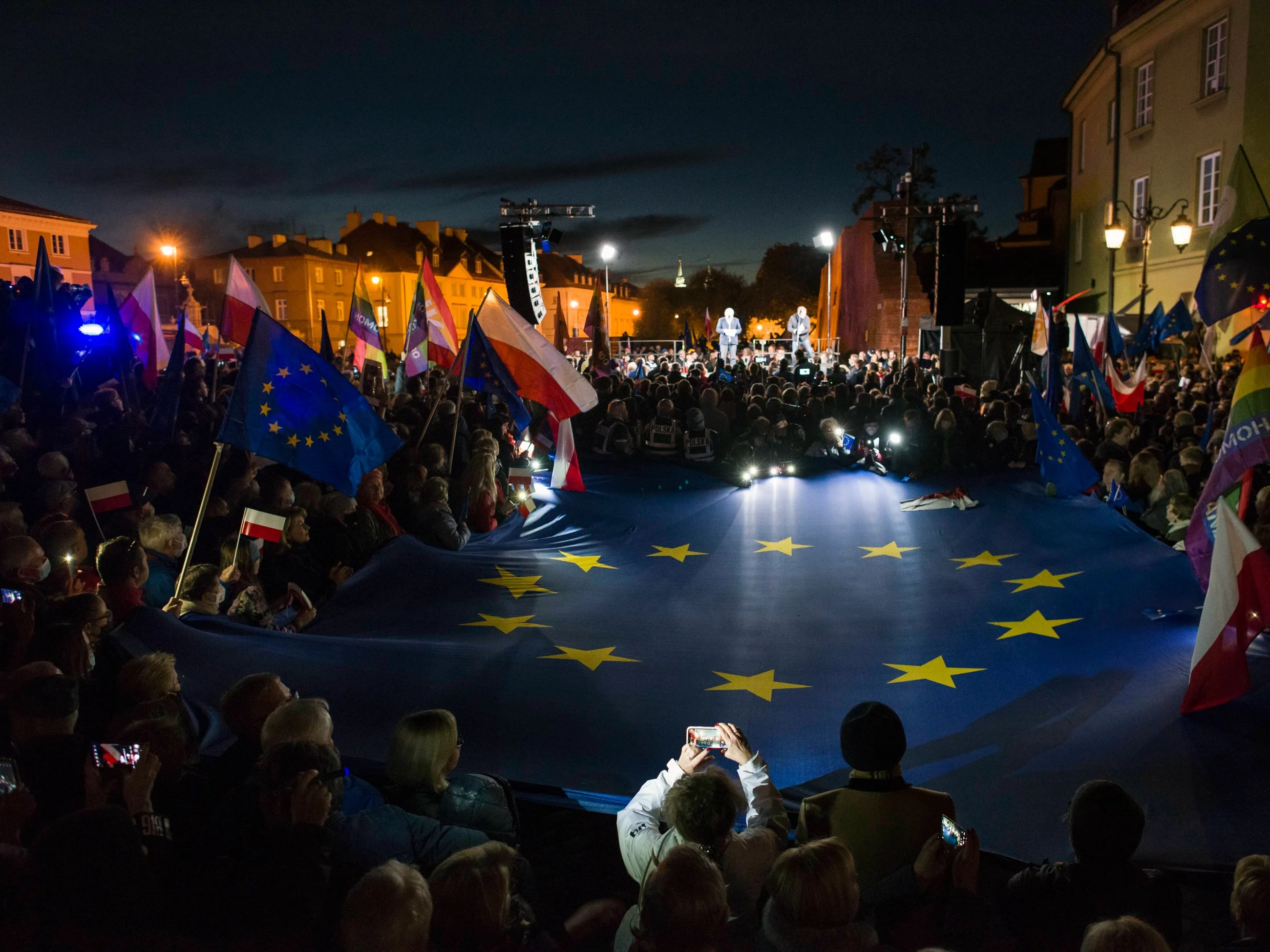 Protest na pl. Zamkowym