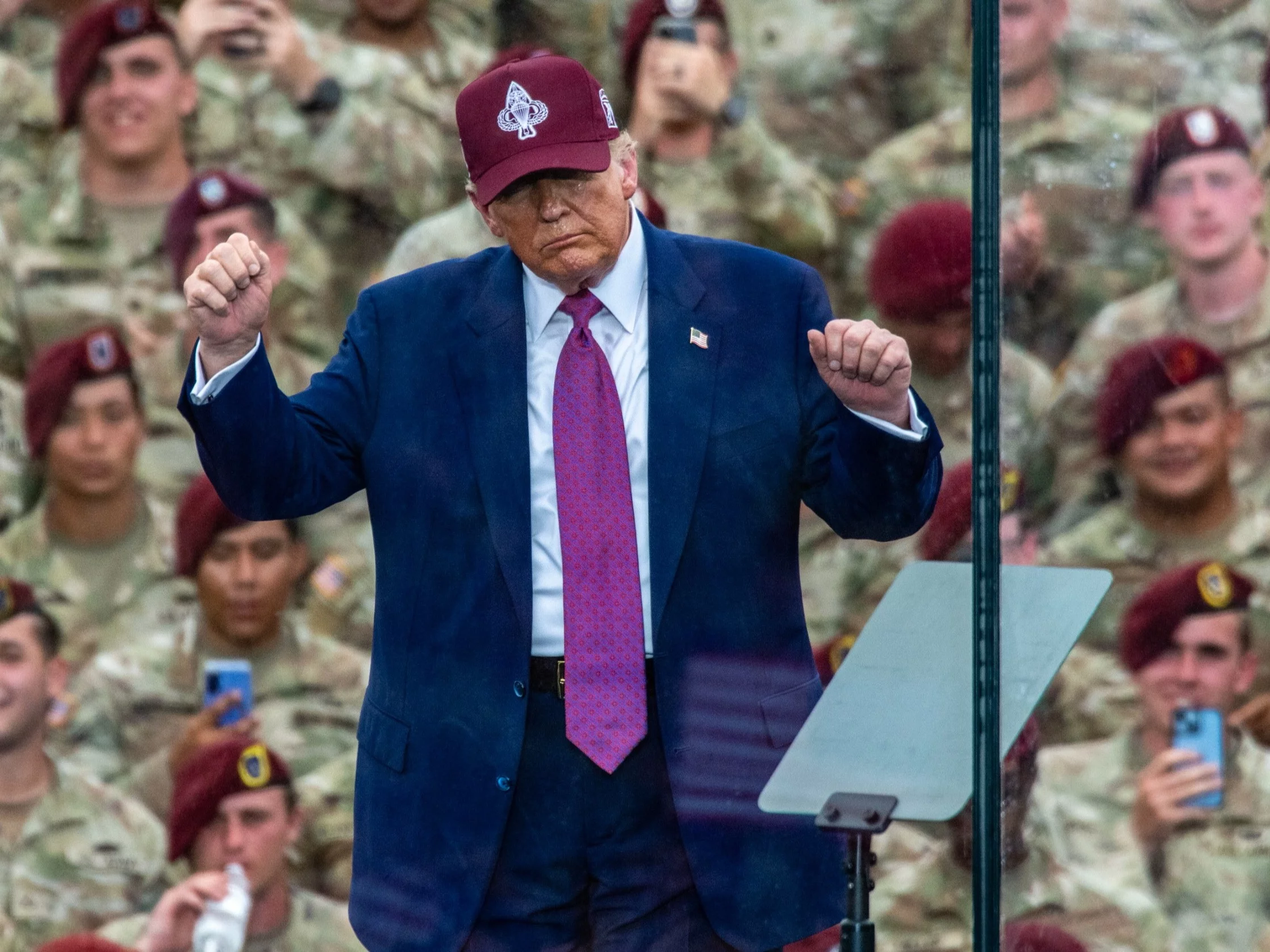 Donald Trump w bazie militarnej Fort Bragg
