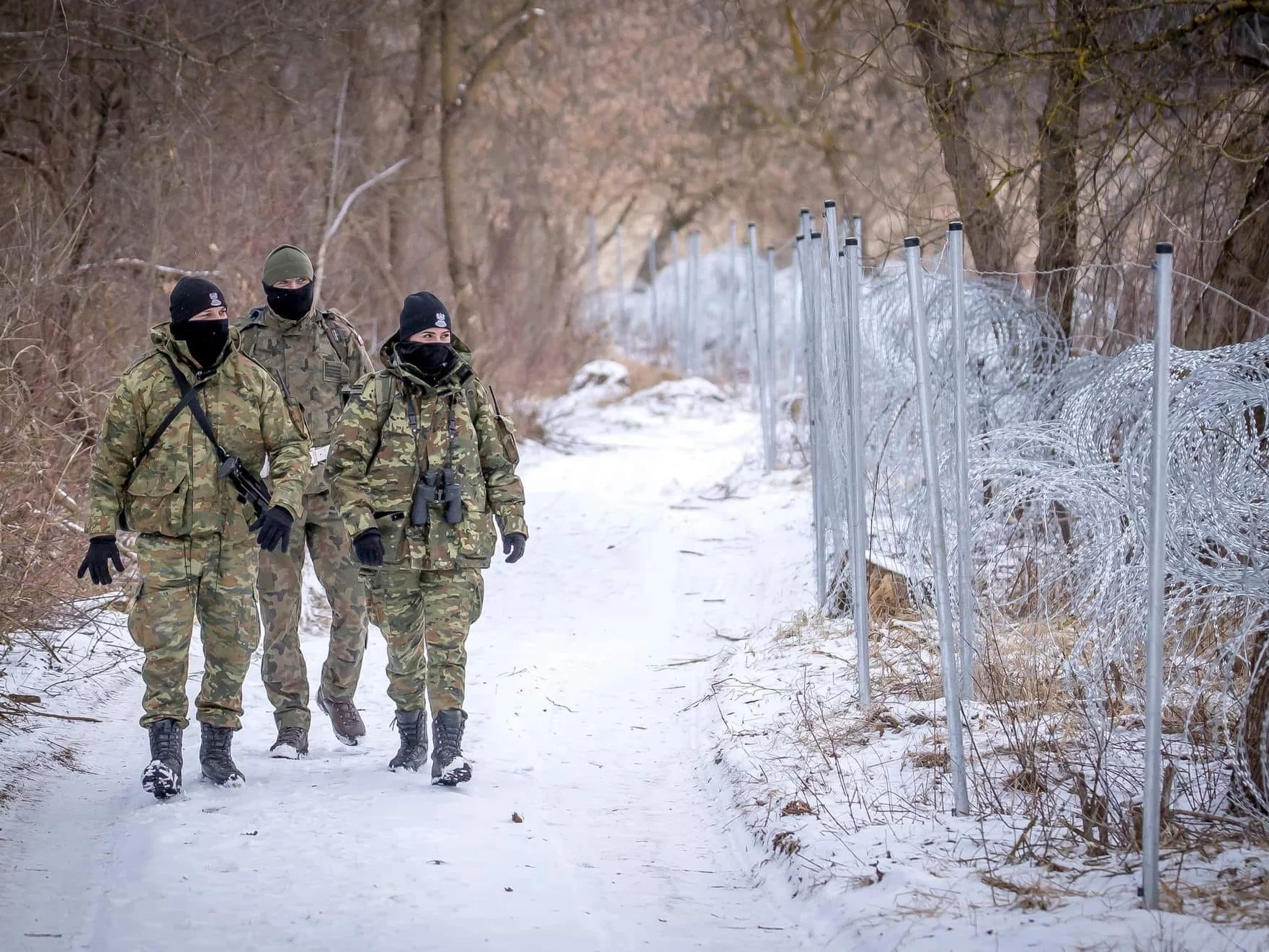 Patrol SG przy granicy polsko-białoruskiej