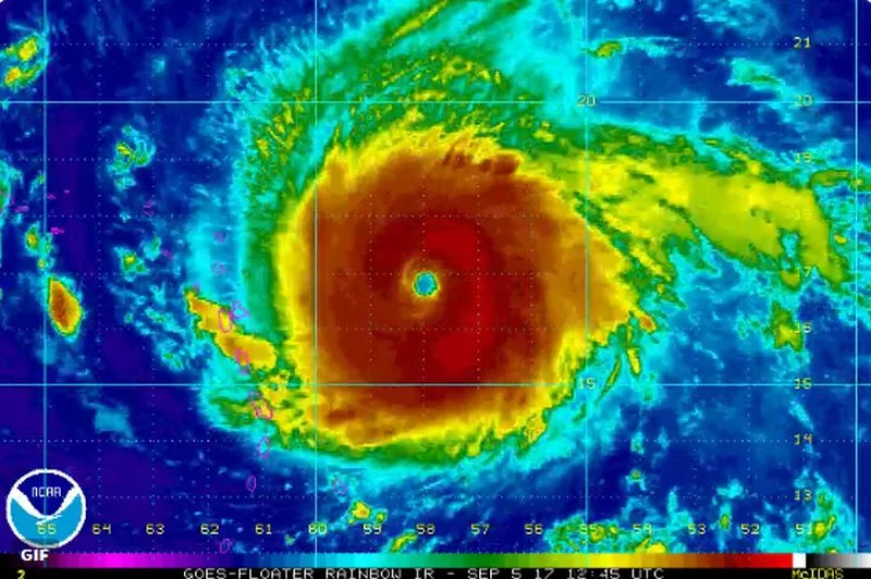 Huragan Irma na monitorach NHC