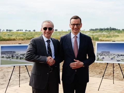 Pat Gelsinger i Mateusz Morawiecki