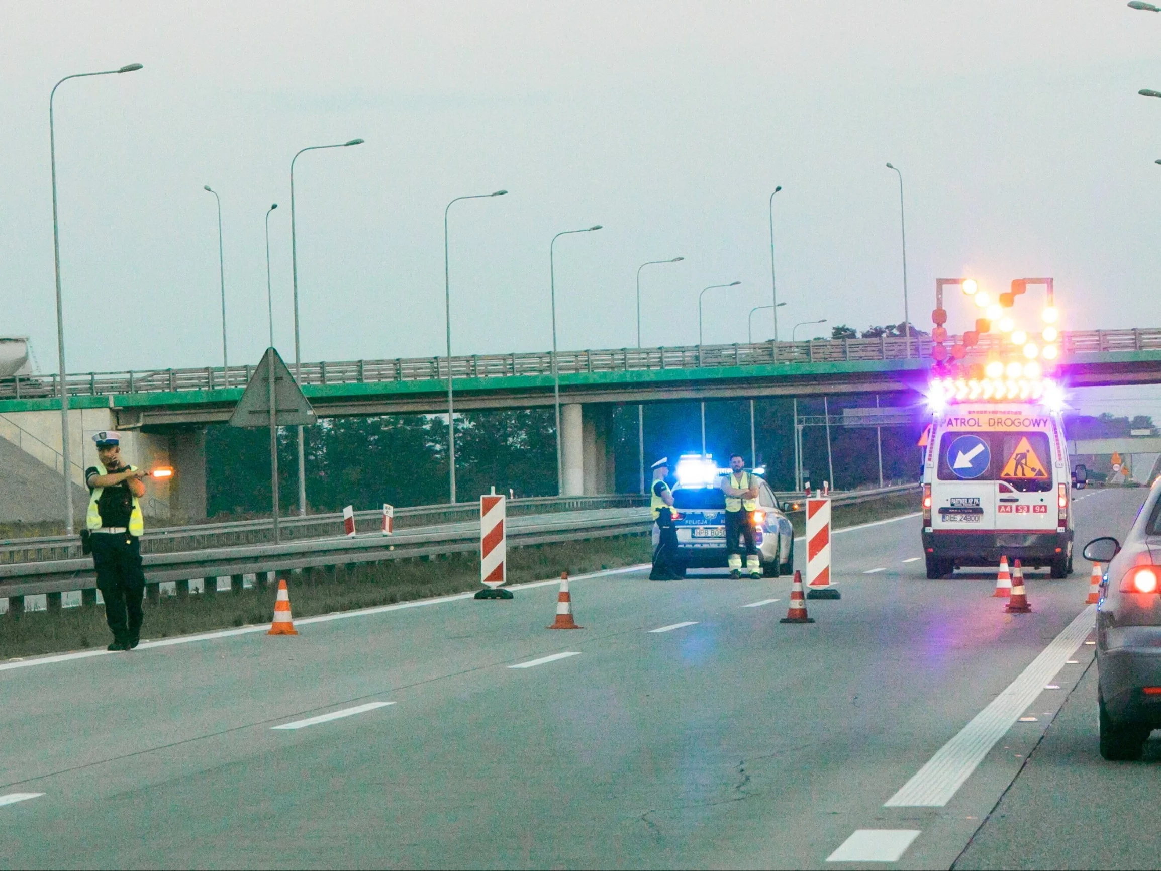 Policja tymczasowo zamknęła autostradę A4 na czas poszukiwań Izabeli P