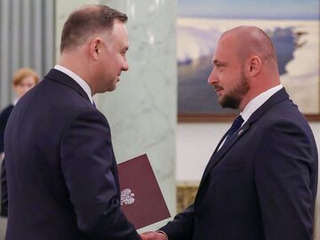 Jacek Siewiera i prezydent Andrzej Duda