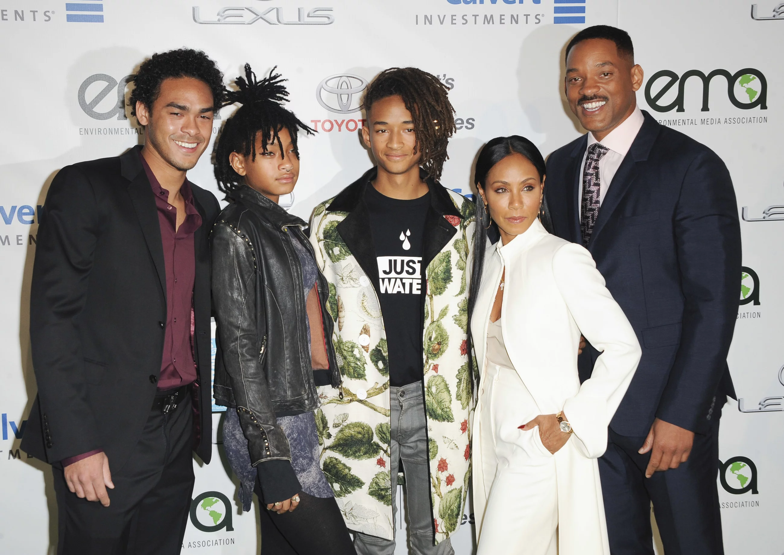 Trey Smith, Willow Smith, Jaden Smith, Jada Pinkett Smith i Will Smith