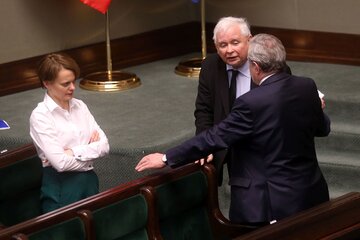 Jadwiga Emilewicz, Jarosław Kaczyński i Piotr Gliński