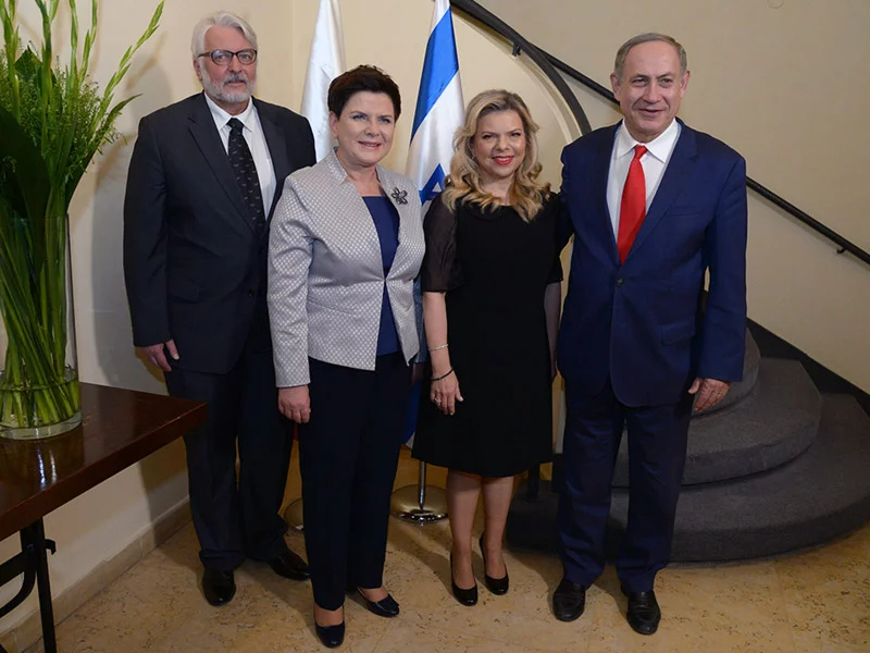 Witold Waszczykowski, Beata Szydło i Benjamin Netanjahu