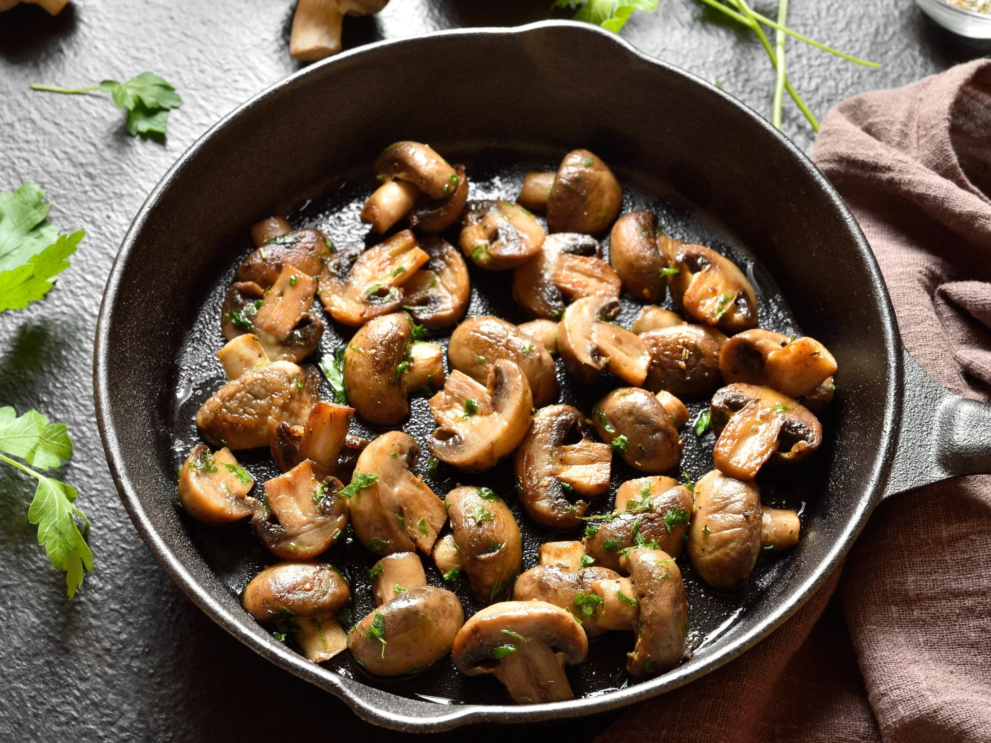 Smażone pieczarki