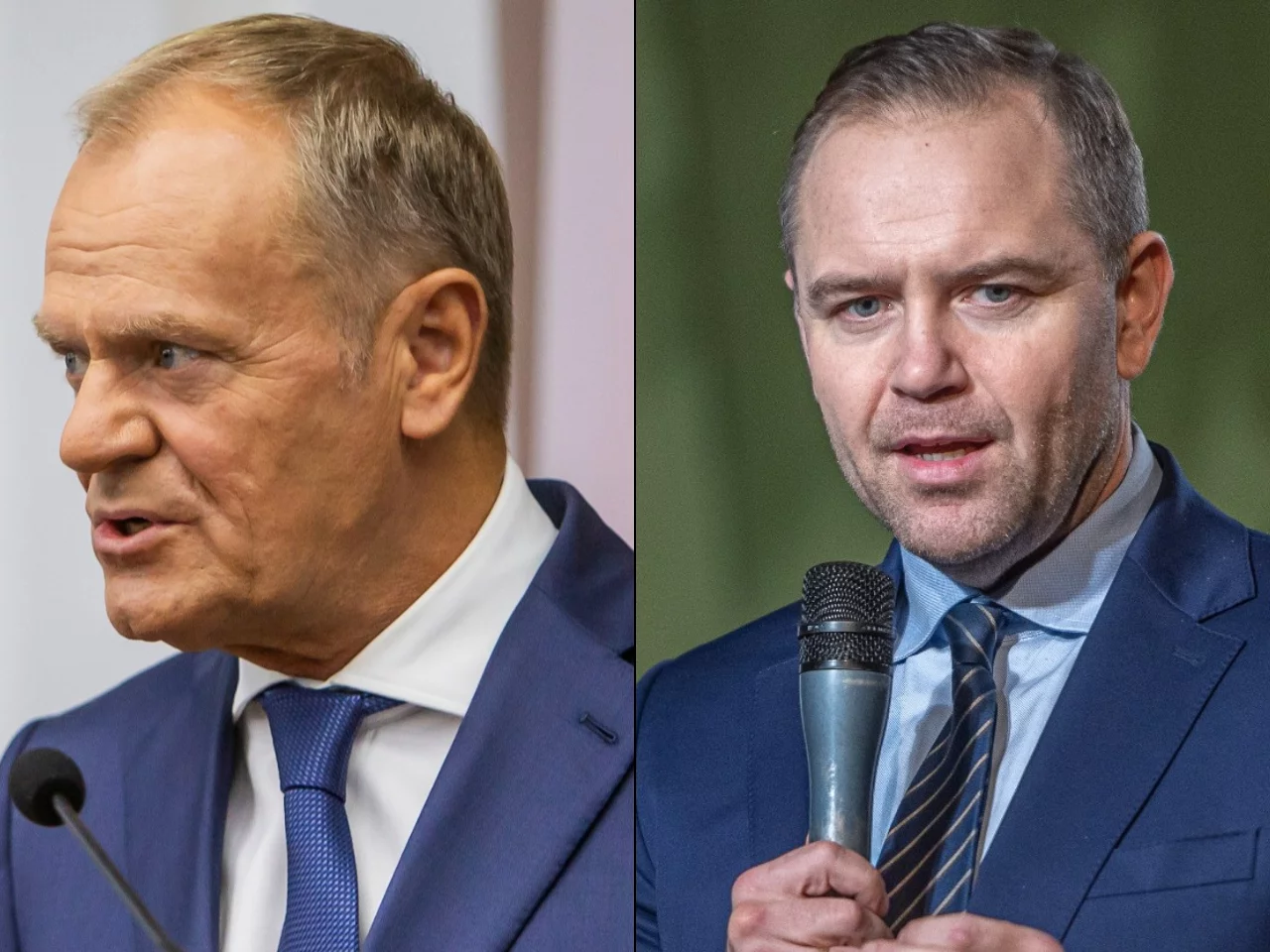 Donald Tusk i Karol Nawrocki