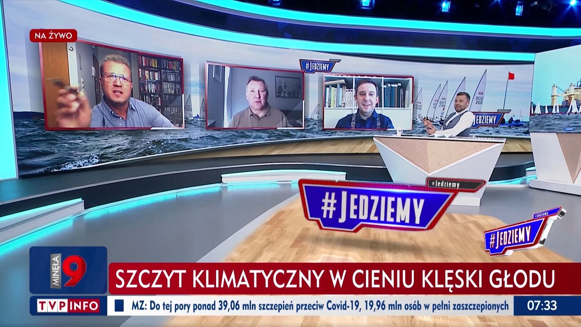 Kadr z programu „#Jedziemy” w TVP Info