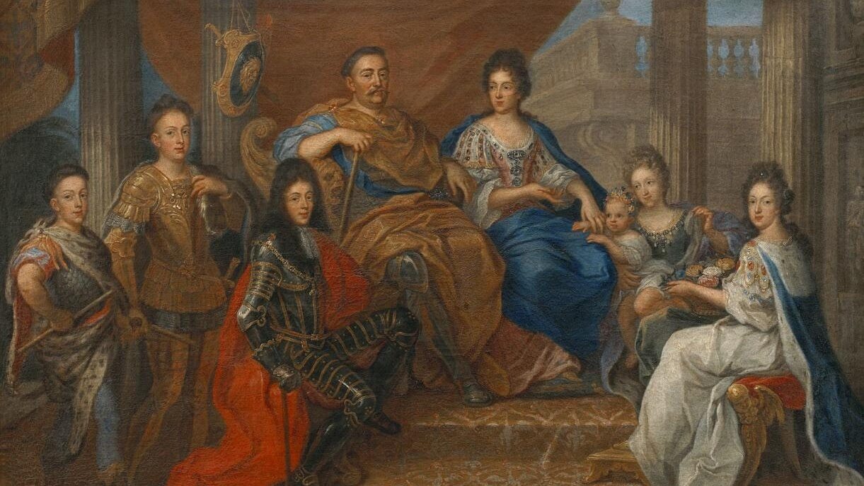 Jan III Sobieski z rodziną pędzla Henri Gascara