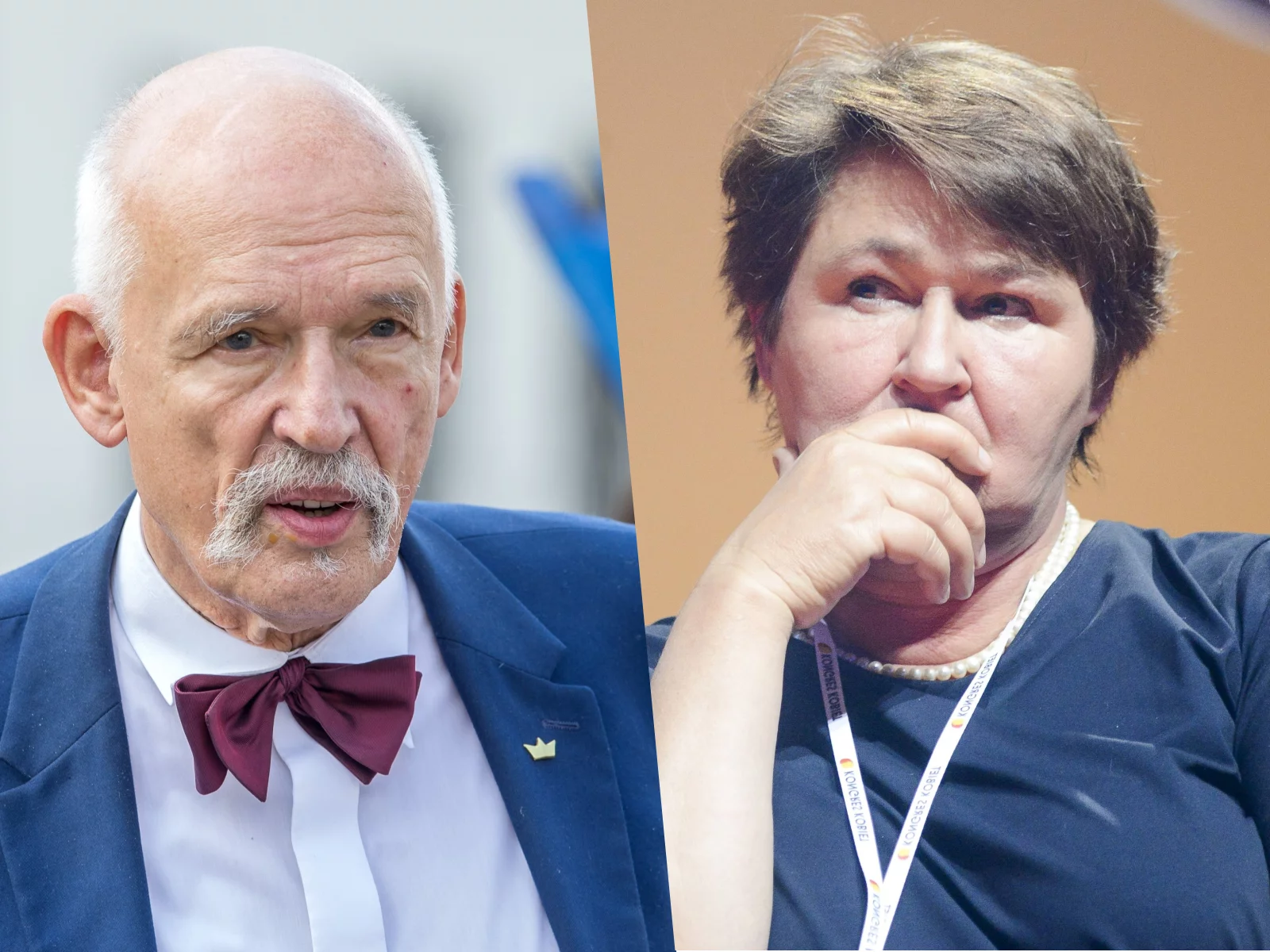 Janusz Korwin-Mikke i Magdalena Środa