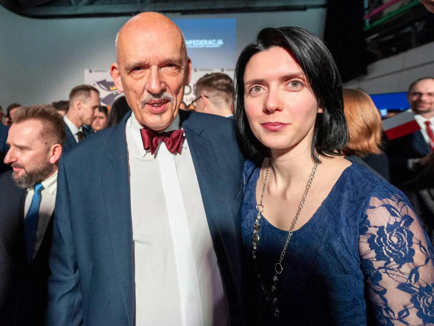 Janusz i Dominika Korwin-Mikke w 2019 r.